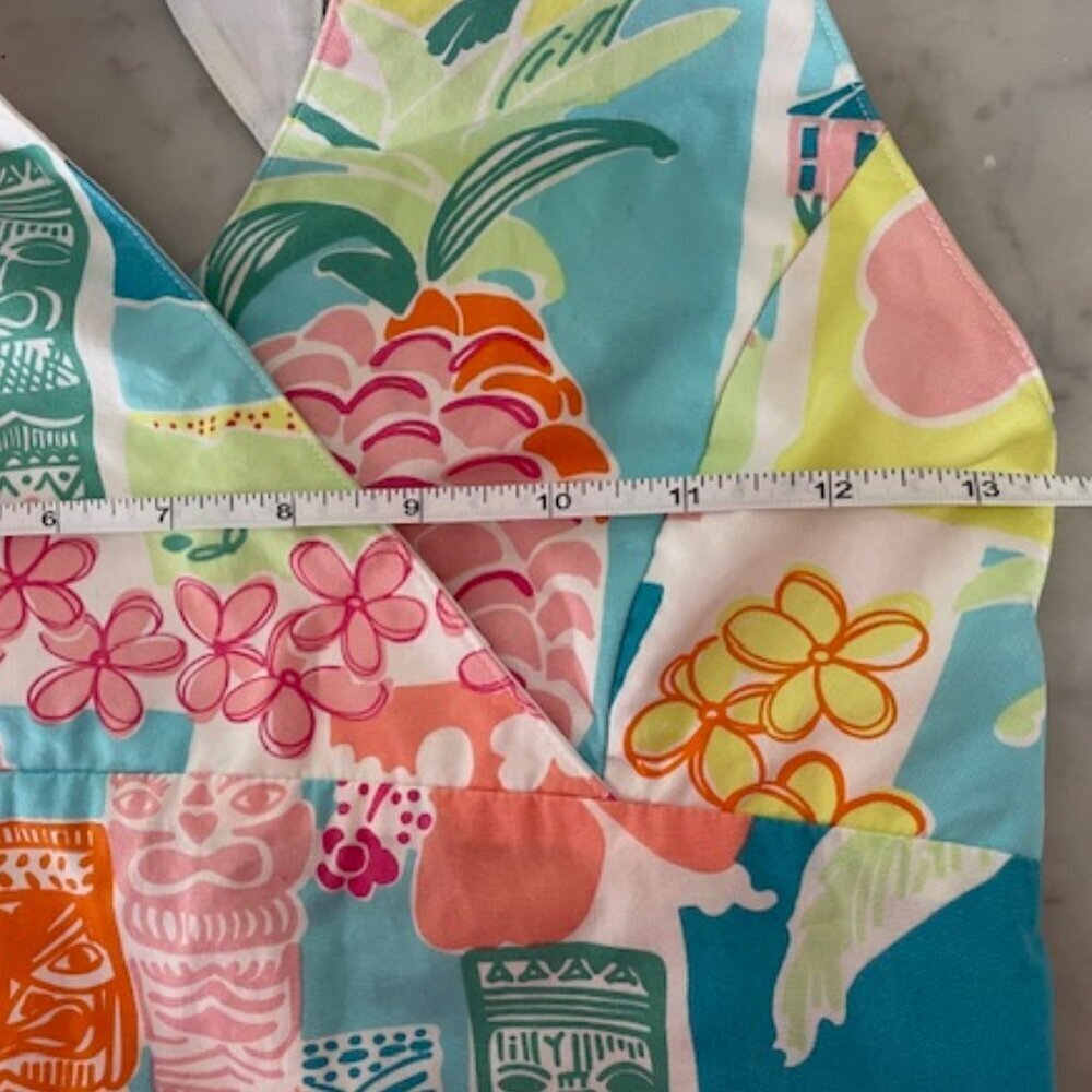 LILLY PULITZER Hawaii Resort 2004 Halter Dress White Label Girl 14 - Picture 15 of 16